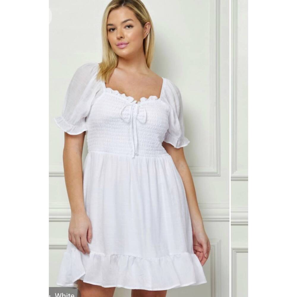 NEW WINSLOW COLLECTION flowy mini dress in white